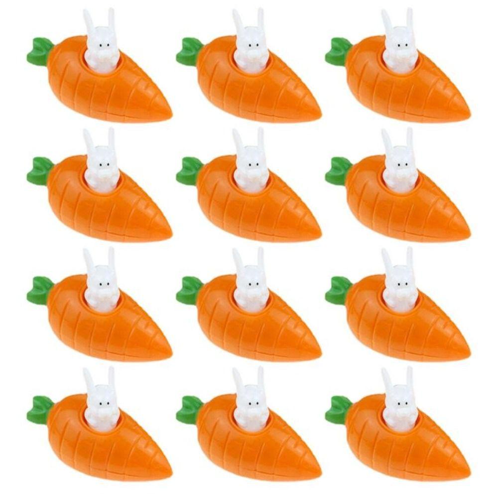 Mxbeauty Bunny Carrot Mobil Mainan Mini Plastik Untuk Perayaan &amp; Pesta Anak Souvenir Paskah Kendaraan Playset Hewan Bermain Mobil