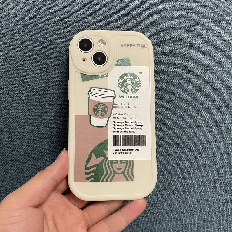 Starbucks SoftCase Apple IPhone 6S 7 8 PLUS XR XS Max IPHONE 11 12 13 14 Pro Max14 PLUS Case Silikon Untuk Pria