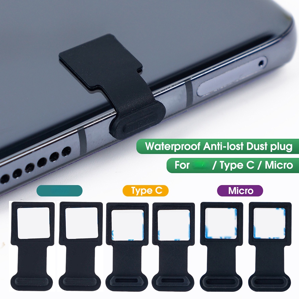 Charging Port Pelindung Kompatibel Dengan Iphone Type-C USB Tipe C Silikon Dustplug Aksesoris Colokan Anti-Hilang Antarmuka Telepon Colokan Debu Tahan Air Luminous Dustproof Cover