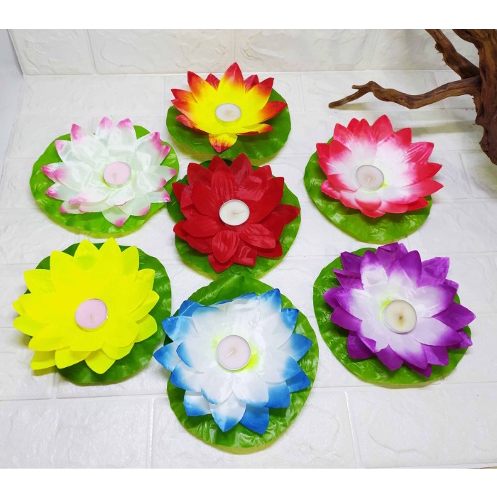 Lilin Bunga Teratai Apung - Kuning