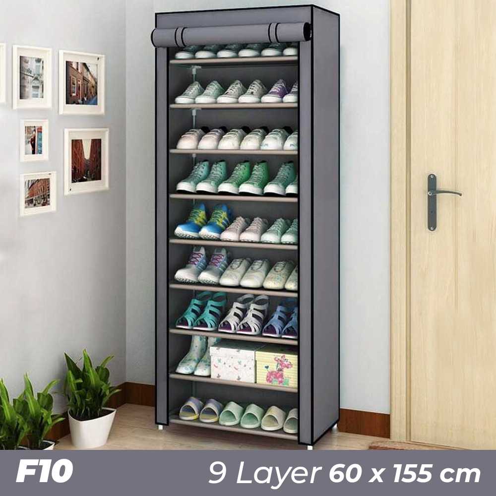 (BISA COD) FTIHSHP BKZ Rak Sepatu Sandal Multilayer Shoe Rack Cloth Storage - F8/F10