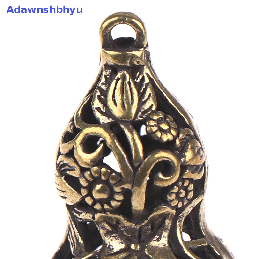 Adhyu Retro Brass Hollow Gourd Chinese Traditional DIY Key Chain Lucky Pendant ID