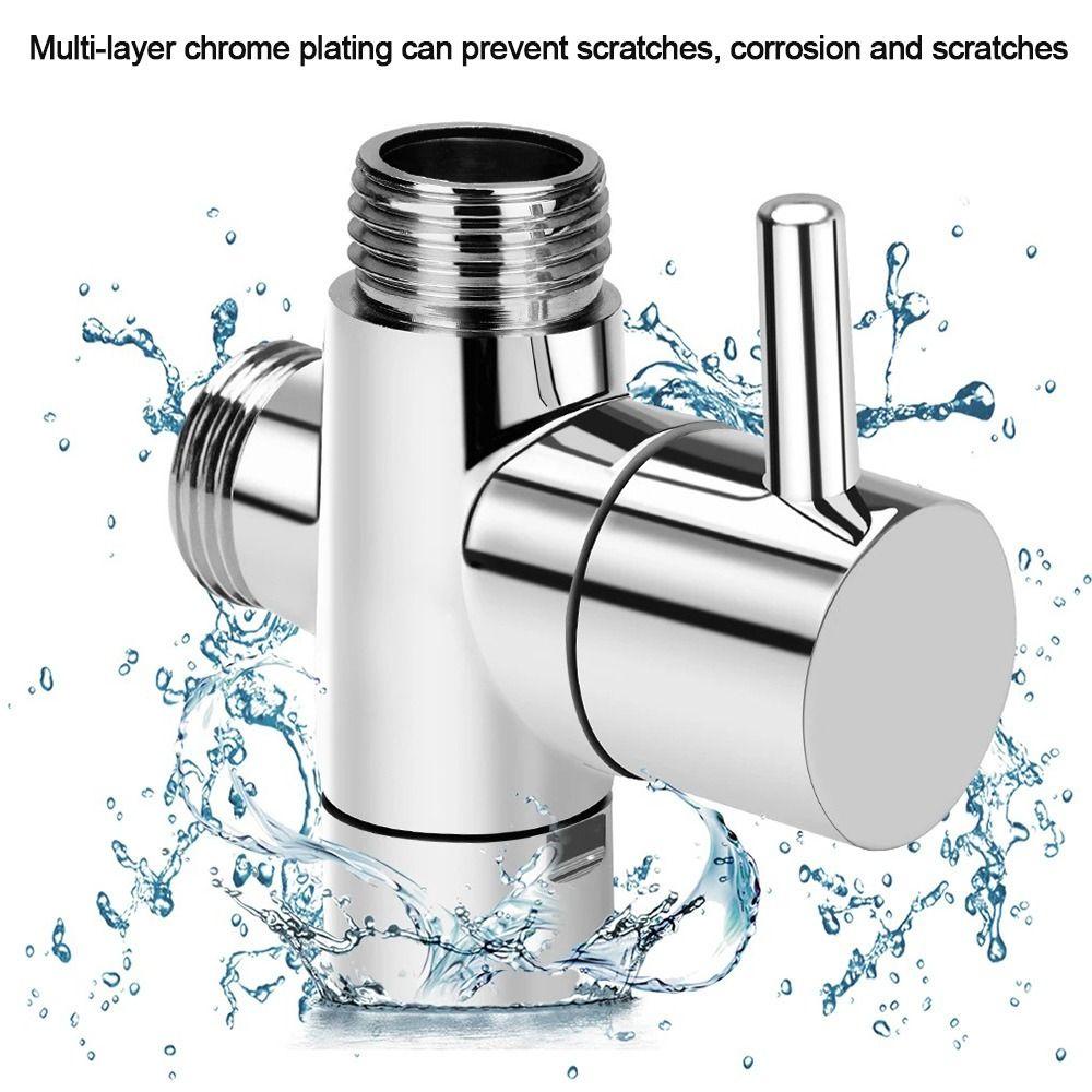 Katup Penyelam Nanas Tetap Semprotan Kepala Penyelam Shower Yang Dapat Disesuaikan Aksesori Kamar Mandi Shower Head Diverter Valve Pemisah Air 3arah