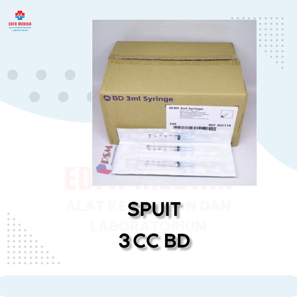 Alat Suntik Spuit - 1ml, 3ml, 5ml, 10ml - 1cc, 3cc, 5cc, 10cc BD Per PCS