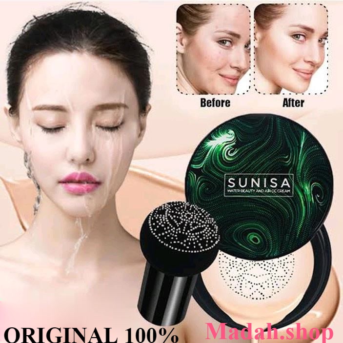 SUNISA Cushion ORI 100% Sunisa BB CUSHION MUSHROOM HEAD WATERPROOF dan Tahan Lama Mushroom Head Orig
