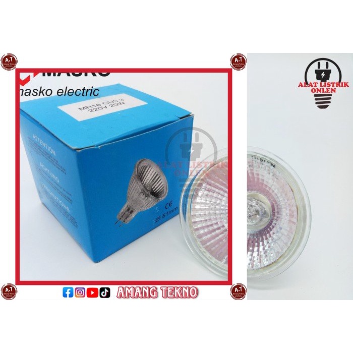 LAMPU HALOGEN 20W MR 16 spot sorot 20 w watt hallogen TUSUK MR16 TERMURAH