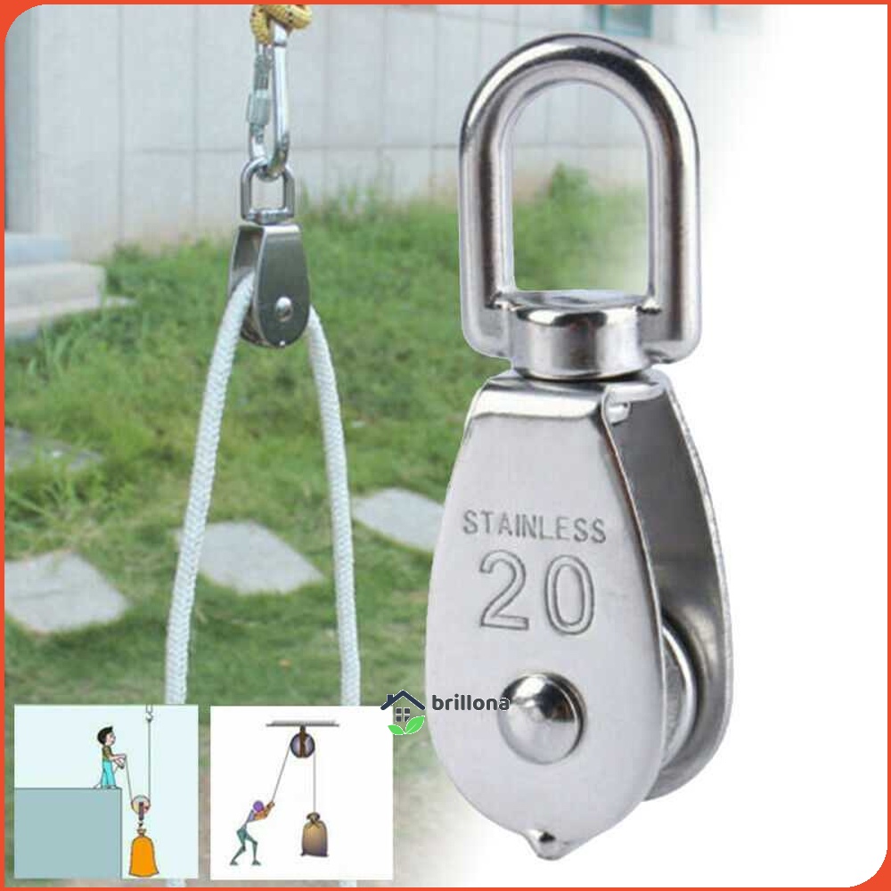 ASOL Katrol Kerekan Mini Serbaguna Swivel Pulley Stainless Steel