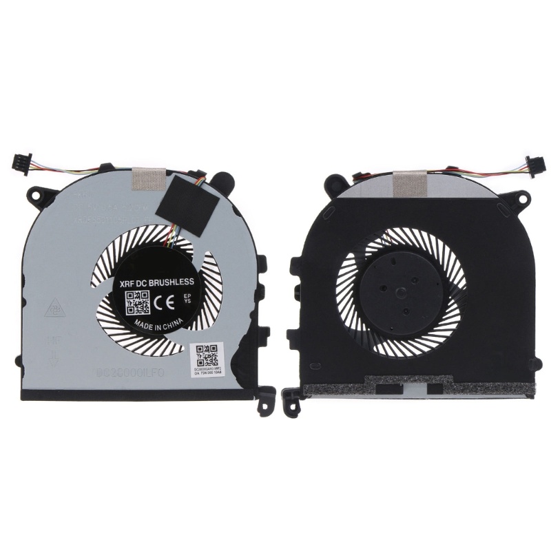 Zzz CPU GPU Fan Laptop Cooling Fan DC5V 0.5a 4-pin 4-kabel Untuk DELL XPS 15 9560 Presisi5520 Bagian Laptop Brushless Mot