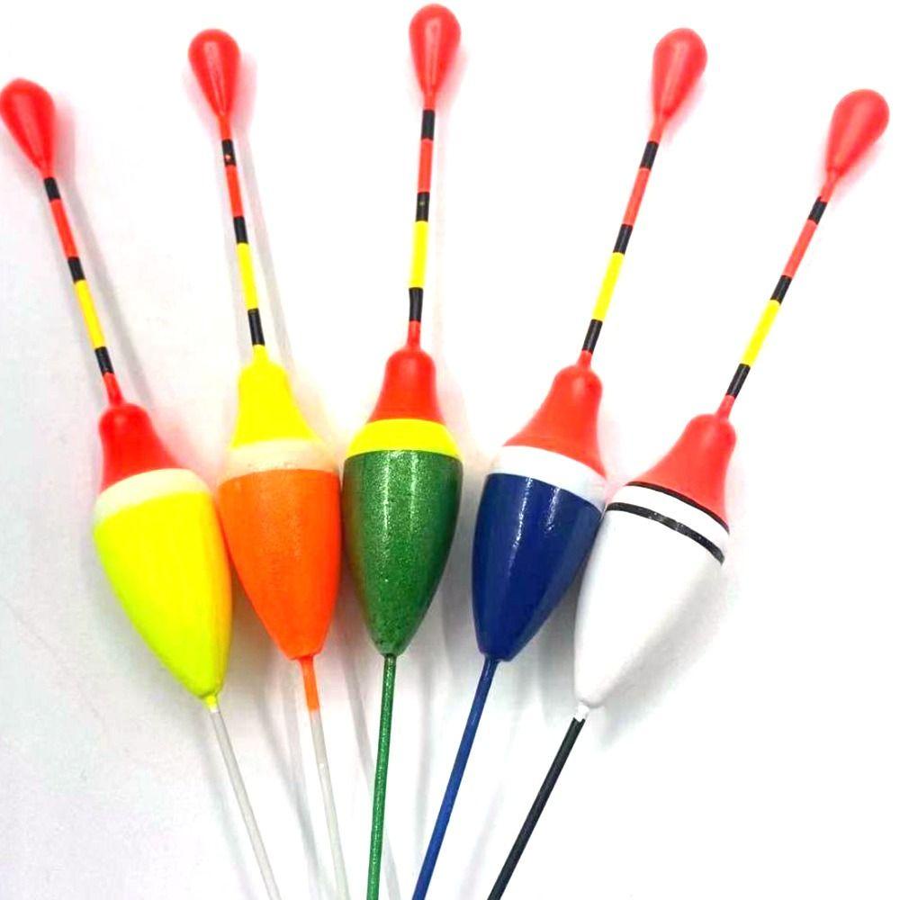 TOP 10pcs Pelampung Pancing Eye-catching Portable Sensitivitas Tahan Lama Bobber Float