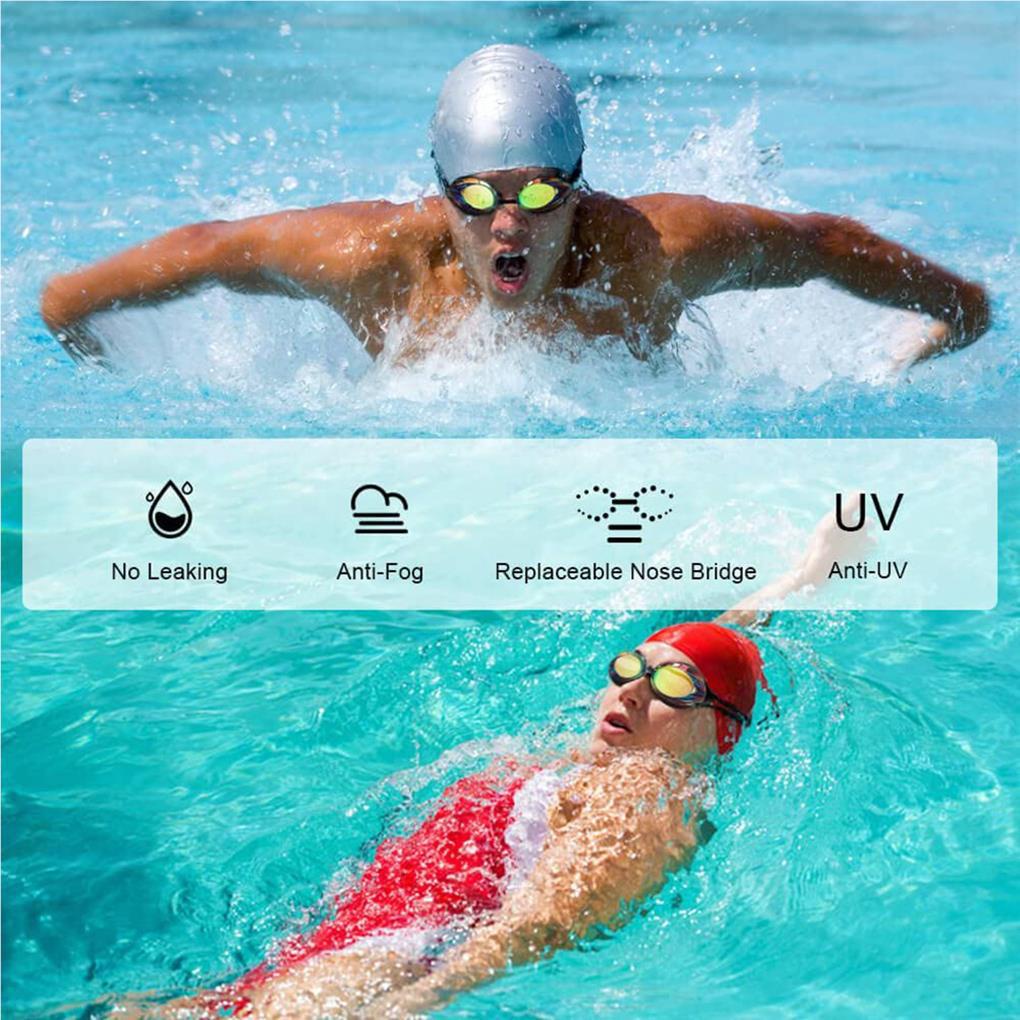 Kacamata Renang Anti Air Anti Kabut Cermin Kacamata Renang Perlindungan UV Swimming Training Goggles