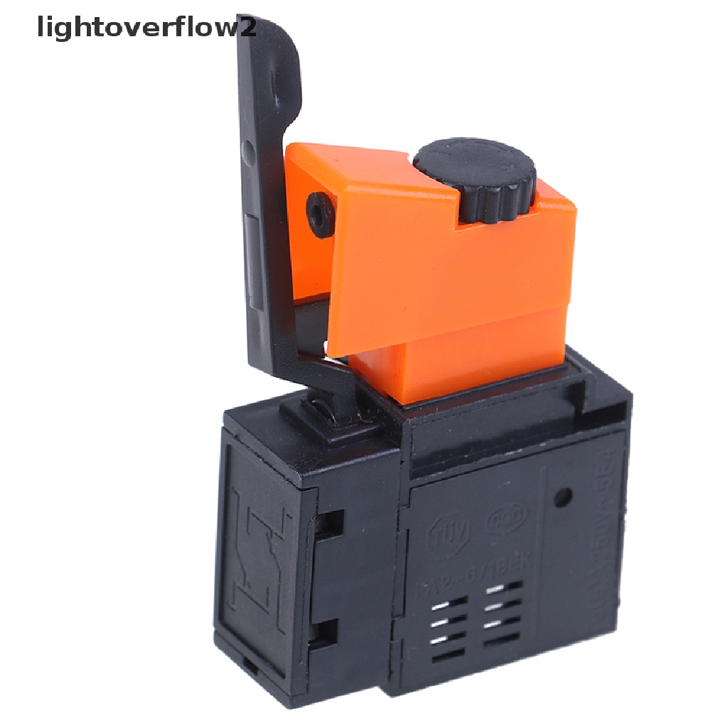 [lightoverflow2] FA2/61BEK lock on power electric hand drill speed control trigger switch 220v6a  [ID]