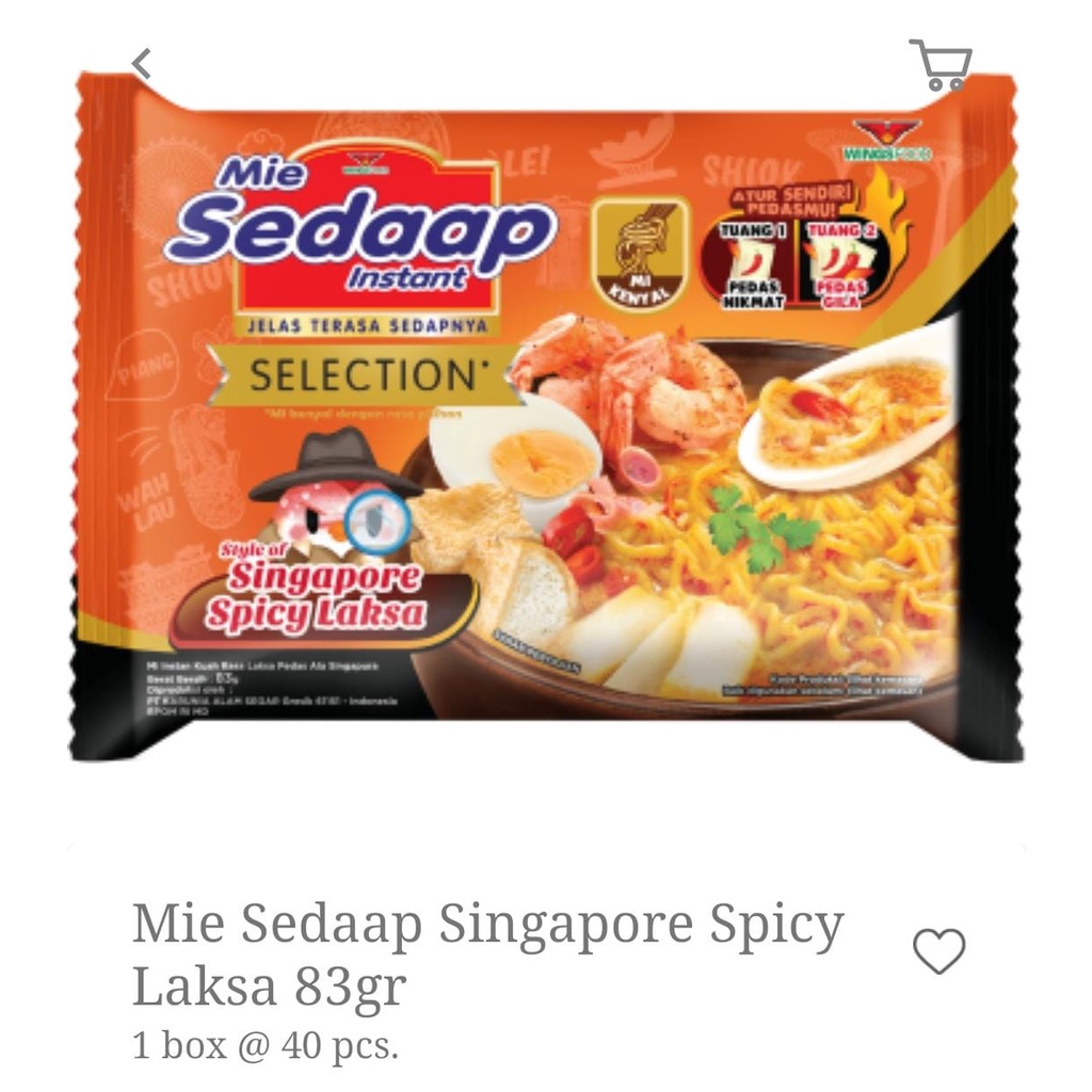 

MIE SEDAAP SINGAPORE SPICY LAKSA