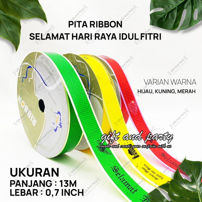 

Pita Ribbon Idul Fitri / Pita Roll Selamat Hari Raya Idul Fitri