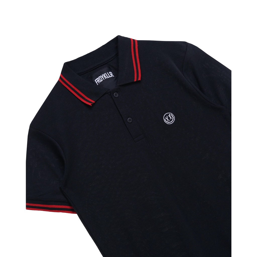 KAOS POLO FRIDAY KILLER | DIPPY POLO BLACK RED