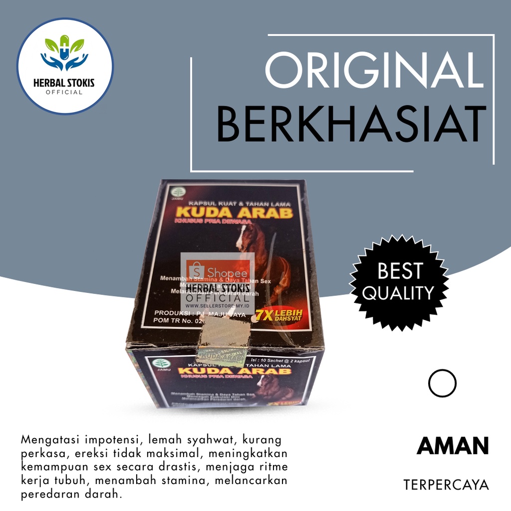 

Suplemen Kapsul Herbal (Kuda) Arab Original Obat Vitalitas Pria