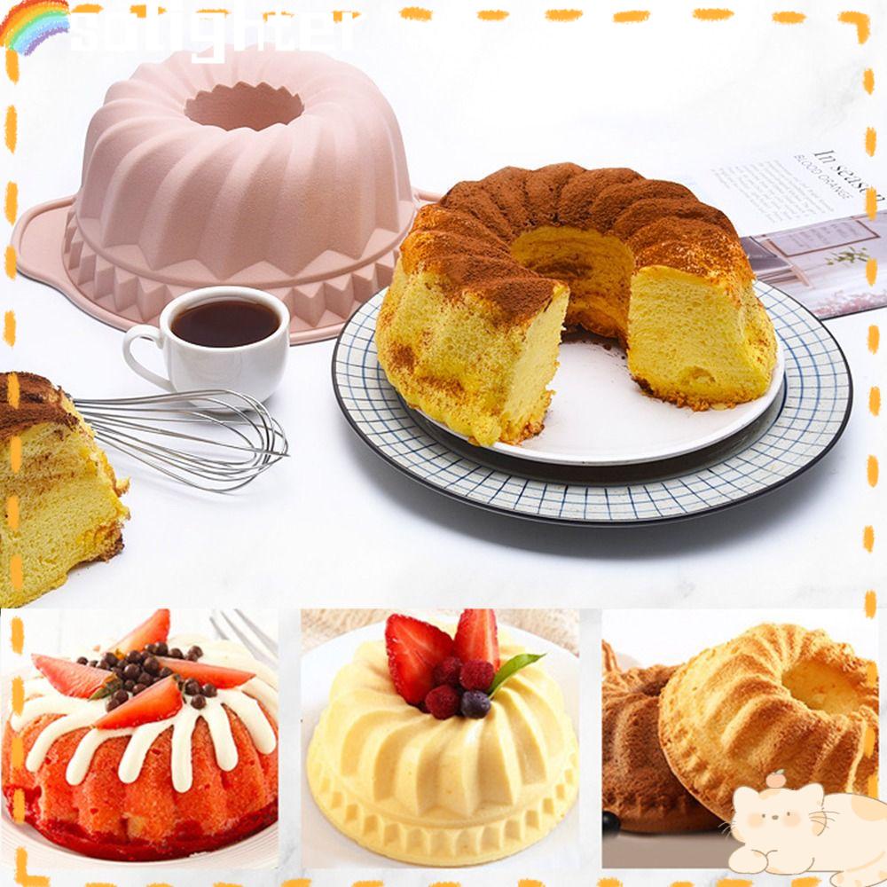 Solighter Bunte Cake Pan Bakeware Dapur Mousse Cetakan Puding Mold Pastry Dish Suling Tabung