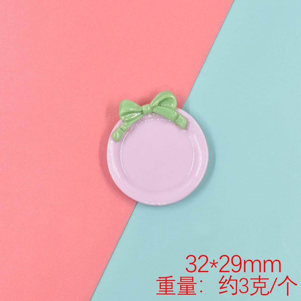 1pcs Croc Jibz Charm Button Aksesoris Sepatu Fashion#Tableware Series Makaron Piring Mini