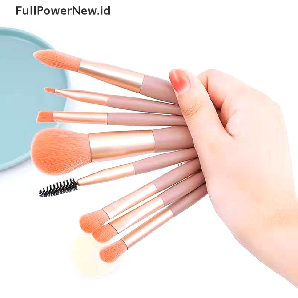 Power 8Pcs Kuas Makeup Mini Portable Lembut Eyeshadow Blending Beauty Brush Tool ID