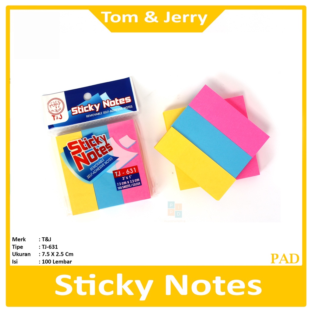 

Tom & Jerry - Sticky Notes TJ-631 3 Warna - Pad