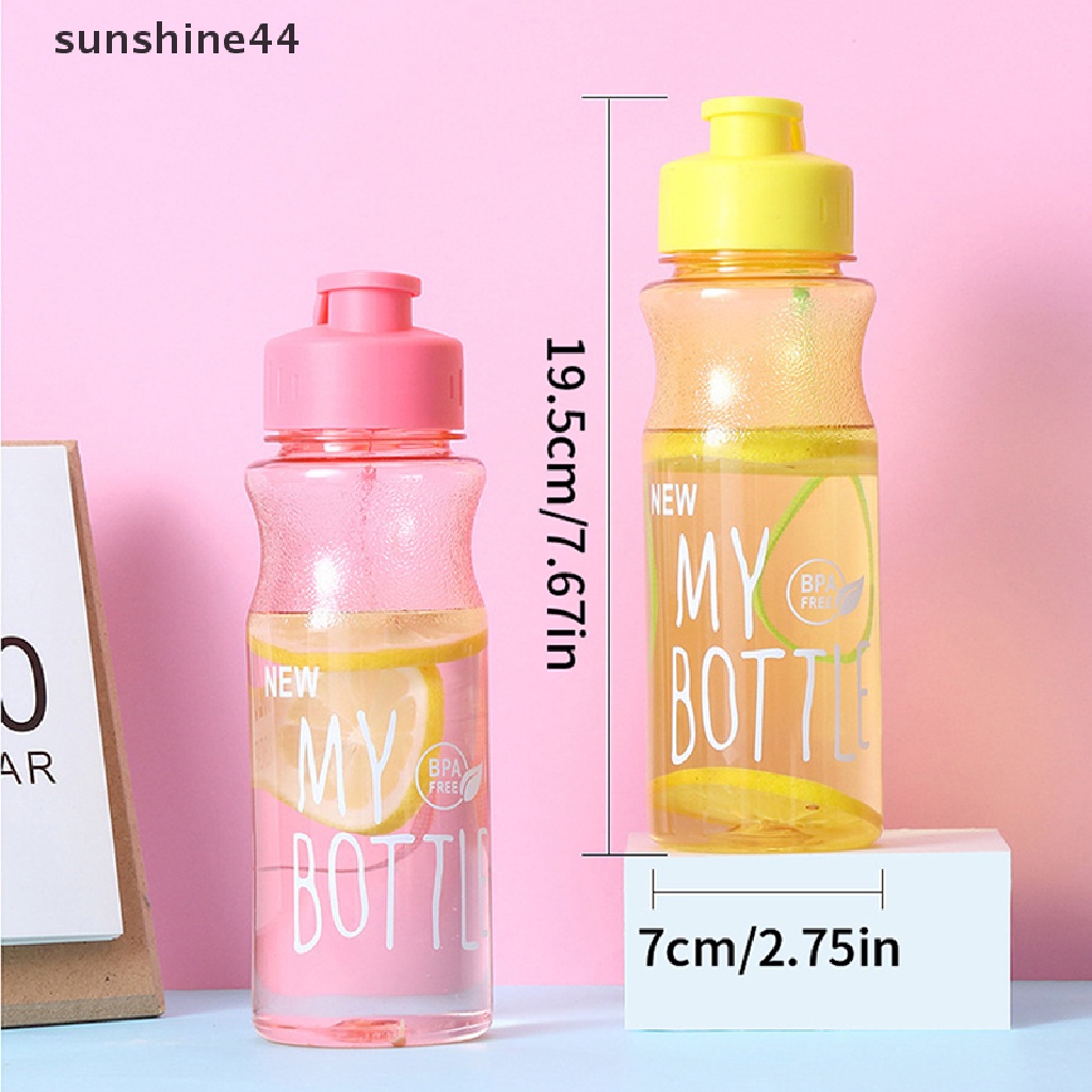 Sunshine Cangkir Air Sport Botol Air Couple Cangkir Air Plastik Portable Hadiah Mug ID