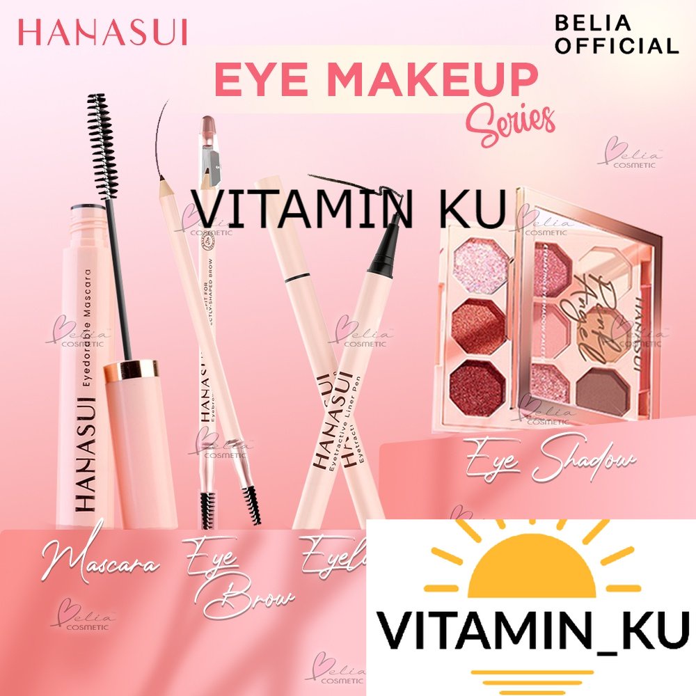 Hanasui Eye Makeup Series | Eyemazing Eyeshadow Palette | Eyebrowtiful Pencil | Eyetractive Liner Pen | Pensil Alis | Palet eyeshadow | BPOM #VITAMIN_KU