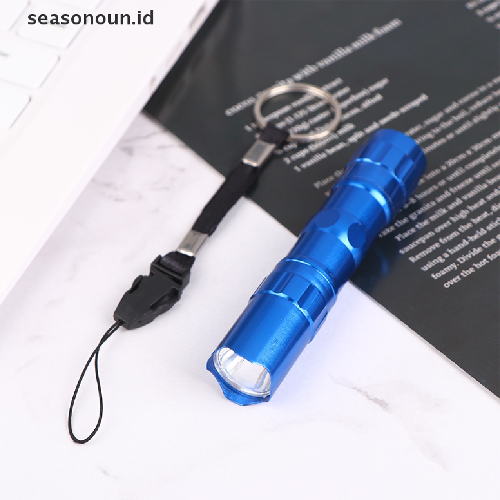 Seasonoun 3W Aluminium Alloy Tahan Air LED Torch Portable Lampu Saku Cahaya Yang Kuat.