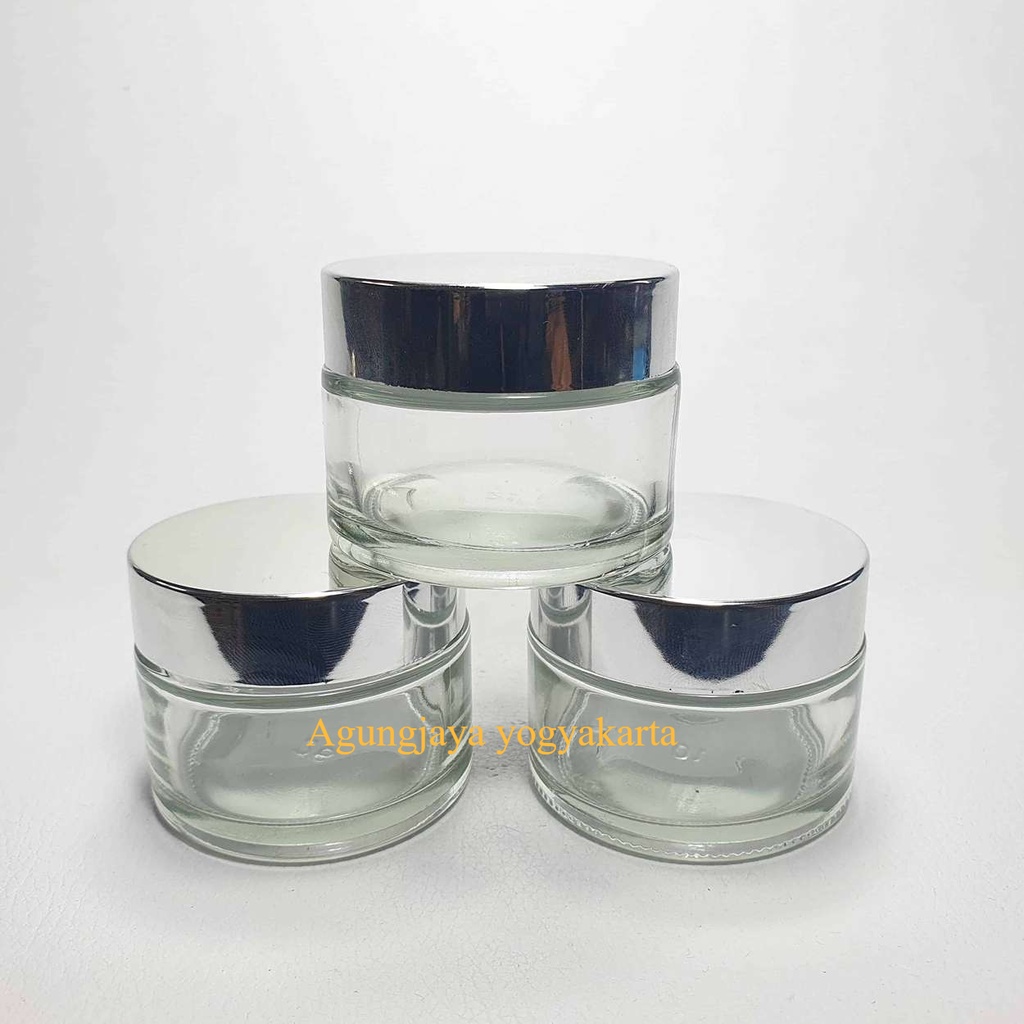 Pot Kaca 50 Gr Bulat Clear Original / Pot Kaca / Pot Cream Kaca / Pot Cream / Pot Salep / Pot 50 Gr
