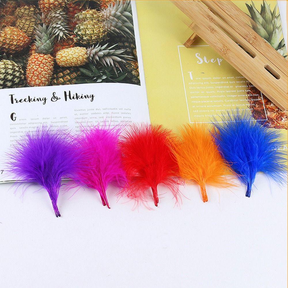 Lanfy Plumas DIY 50pcs Liontin Anting Craft Kerajinan Tangan Turki Bulu