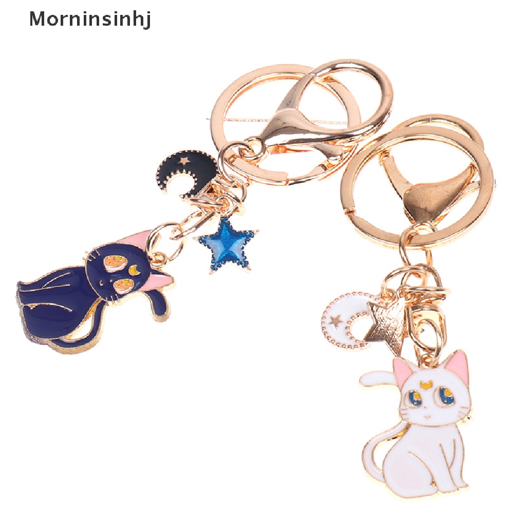 Mornin Star Moon Cat Keychain Gantungan Kunci Kartun Liontin Kunci Gesper Tas Mobil Keyholder id