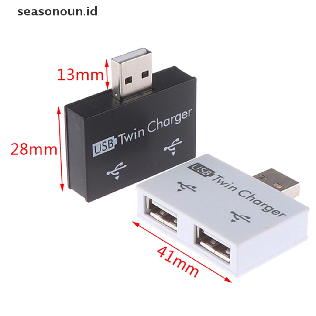 Seasonoun Eksternal 2port USB Splitter USB HUB Micro USB Power port Adaptor Multi port  .