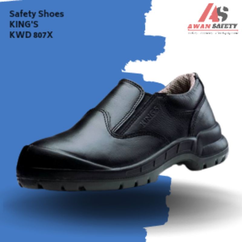 Sepatu Safety Kings Kws 807 X Original/Sepatu Kerja Kitchen Safety Kings 807X Ori Kulit Asli