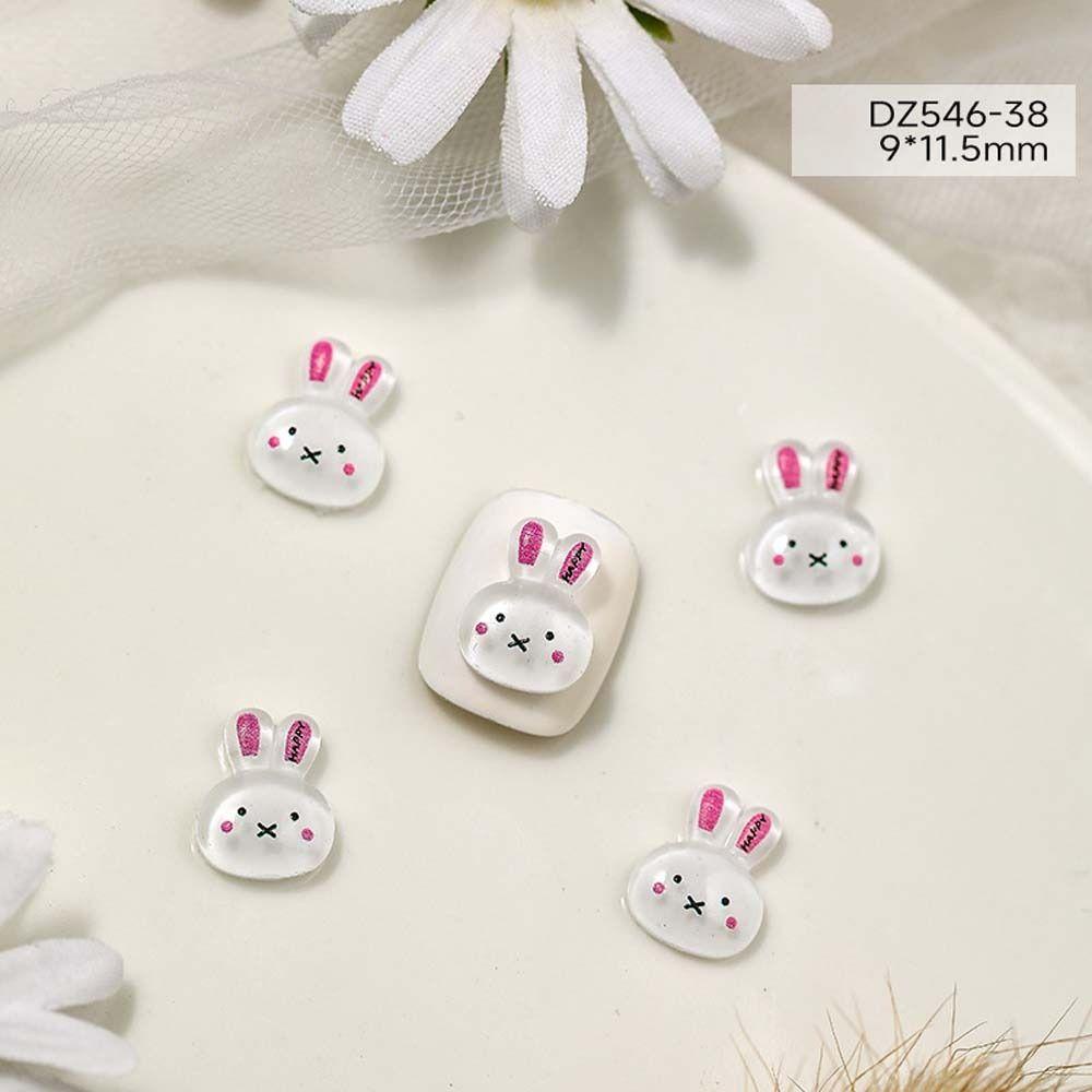 Nickolas1 Kartun Dekorasi Kuku Fashion Kelinci Jepang Kuromi Kitty Cat Manicure Aksesoris Hiasan Kuku 3D Nail Art Drills