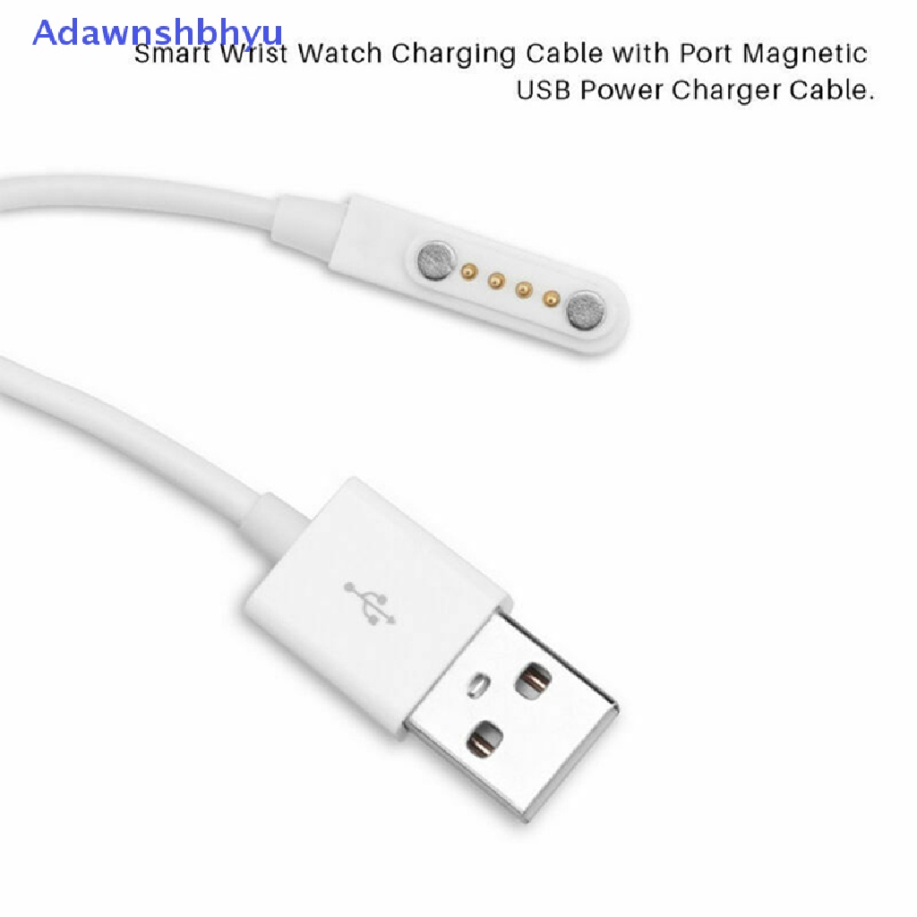 Adhyu Kabel Charger Magnetik USB 2.0 Charging Cord Power 4pin Untuk Jam Tangan Pintar KW88 ID