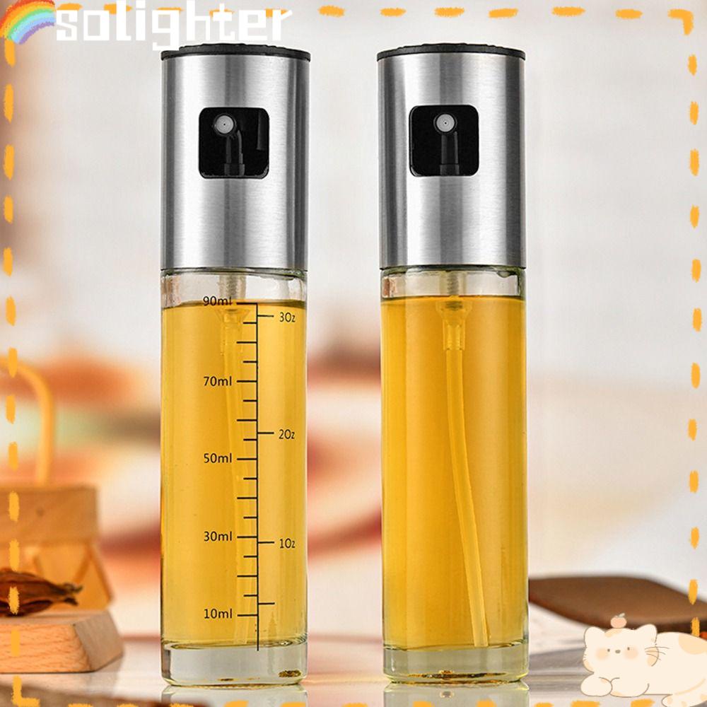 Solighter Kaca Olive Oil Sprayer Dispenser Minyak Rumah Tangga Cuka Bumbu Botol Dapur Saos Masak