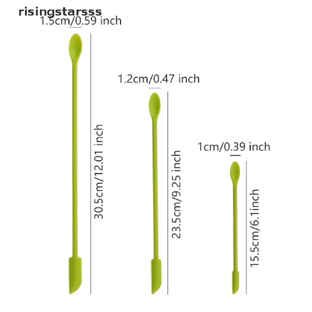 Rsid Span-new 3Pcs Memanjang Silikon Scraper Double-head Kosmetik Selai Botol Dalam Scraper Jelly