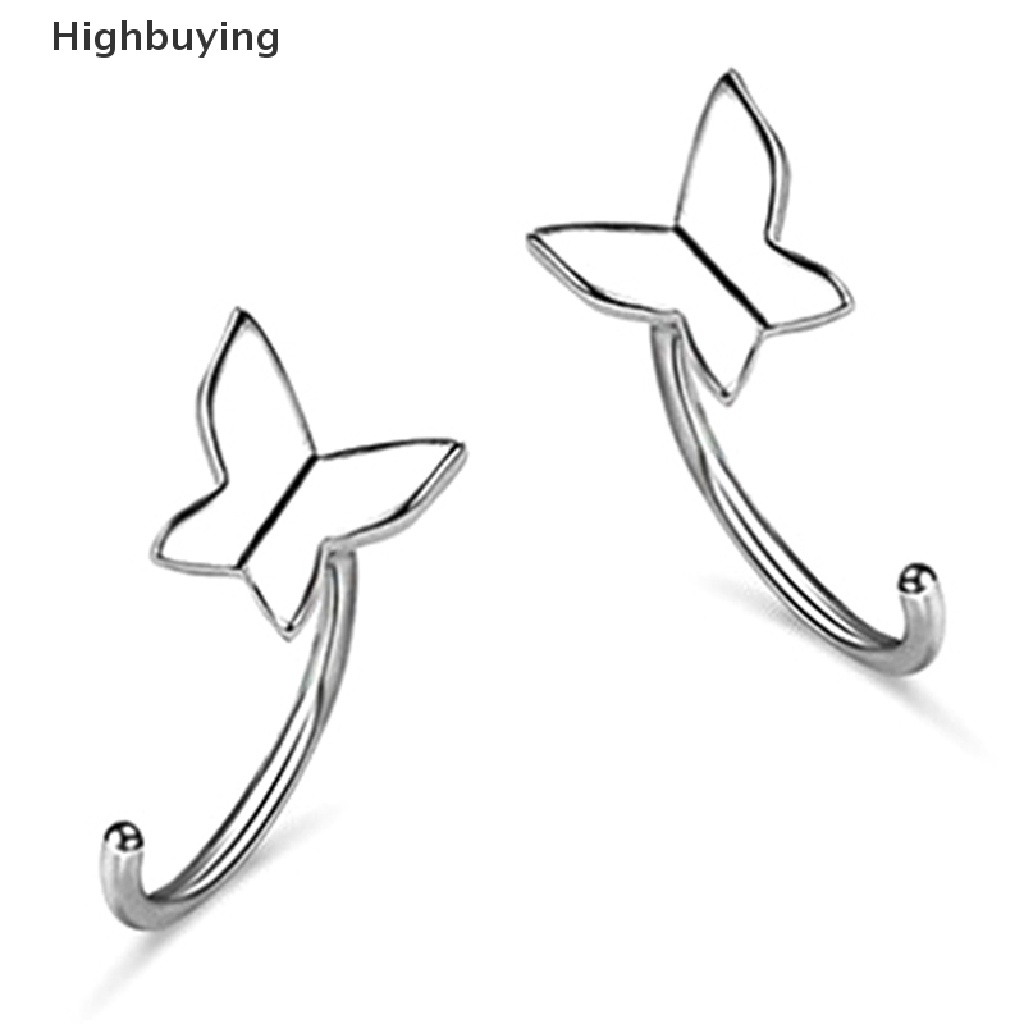 Hbid Sliver Open Earrings Perhiasan Gadis Lucu Hoop Earring Kristal Pembukaan Huggies s Lingkaran Cincin Glory