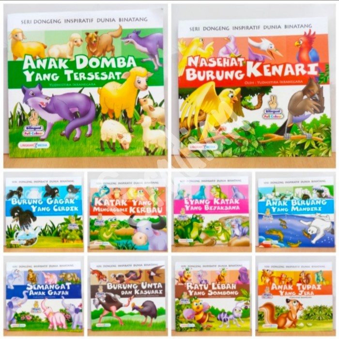 

DISKON SHOPEE/ Paket 5 Buku Dongeng Inspiratif Dunia Binatang II Bilingual II Ori