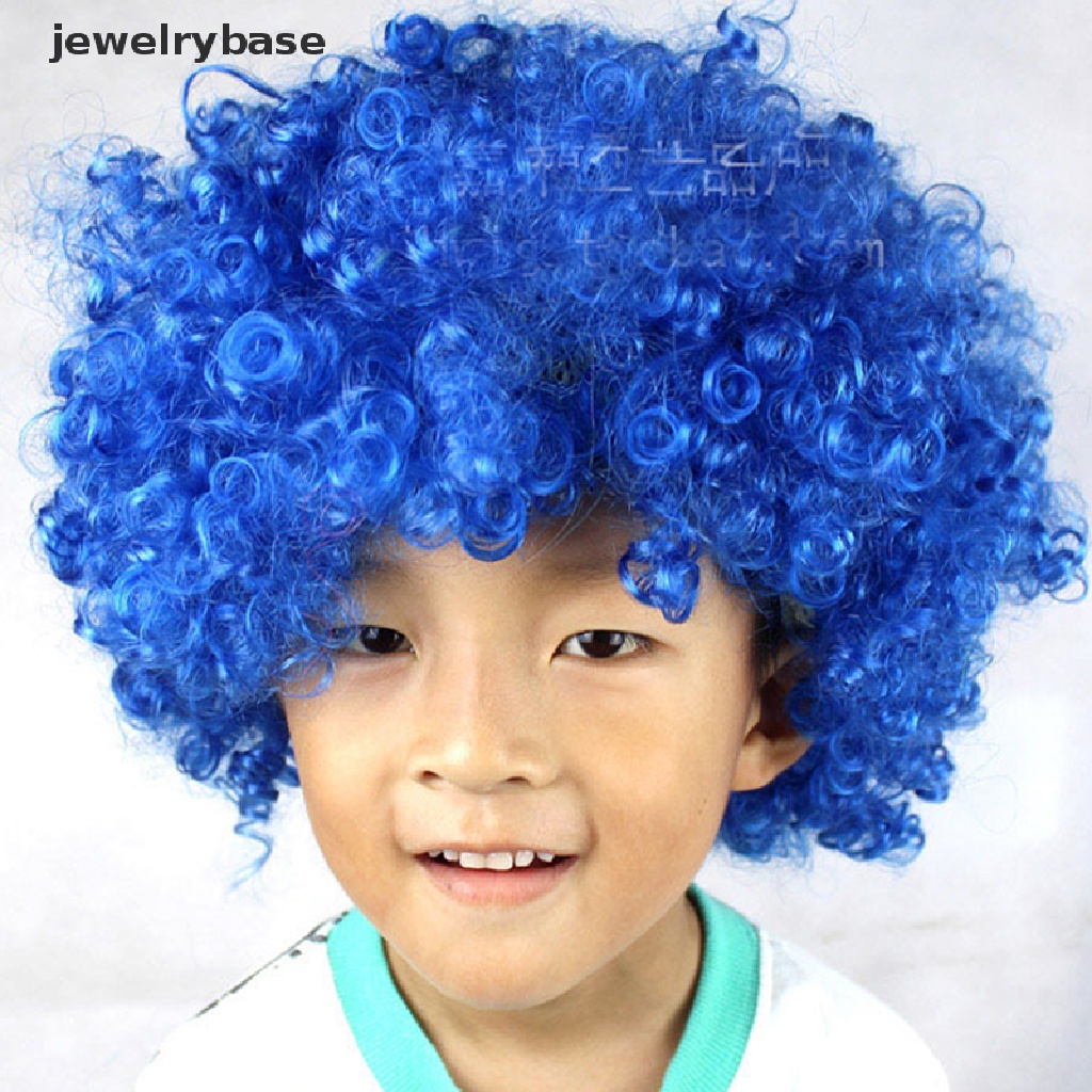 [jewelrybase] Wig Badut Anak Dewasa Bulat Ledakan Rambut Topi Aksesoris Pesta Hairstyle Butik