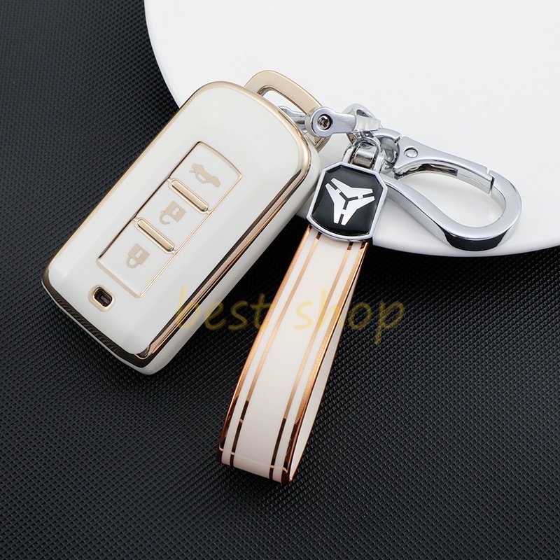 Soft TPU Car Key Shell Cover Holder Protection Untuk Mitsubishi Lancer/Attrage/Triton/ASX/Outlander/Xpander/Mirage Keyless Car Key Case TPU