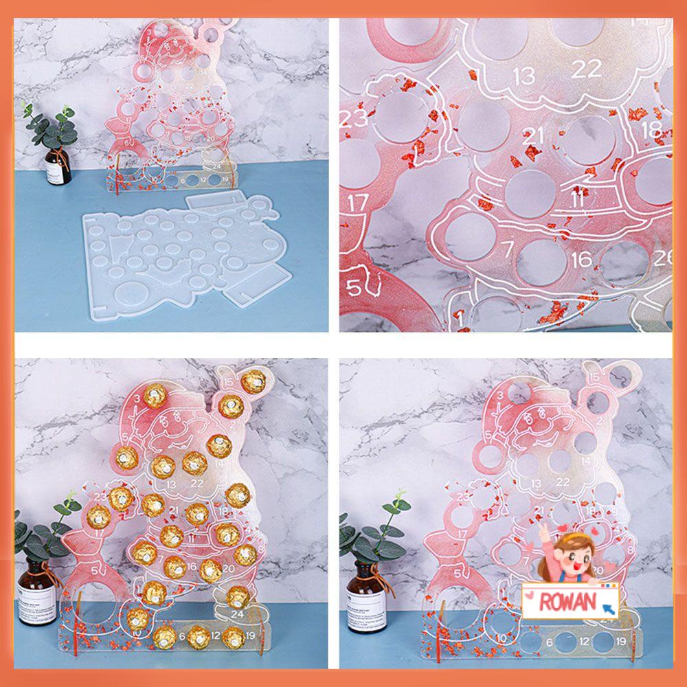 R-flower Santa Claus Cetakan Silikon Hadiah UV Epoxy Storage Box Resin Molds