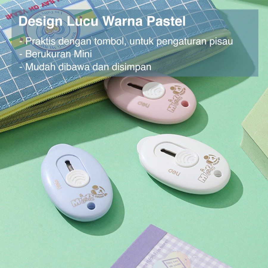 Mini Cutter Deli / Cutter Lucu Anti Karat [ Edisi AGNEZ MO ] - CZ102