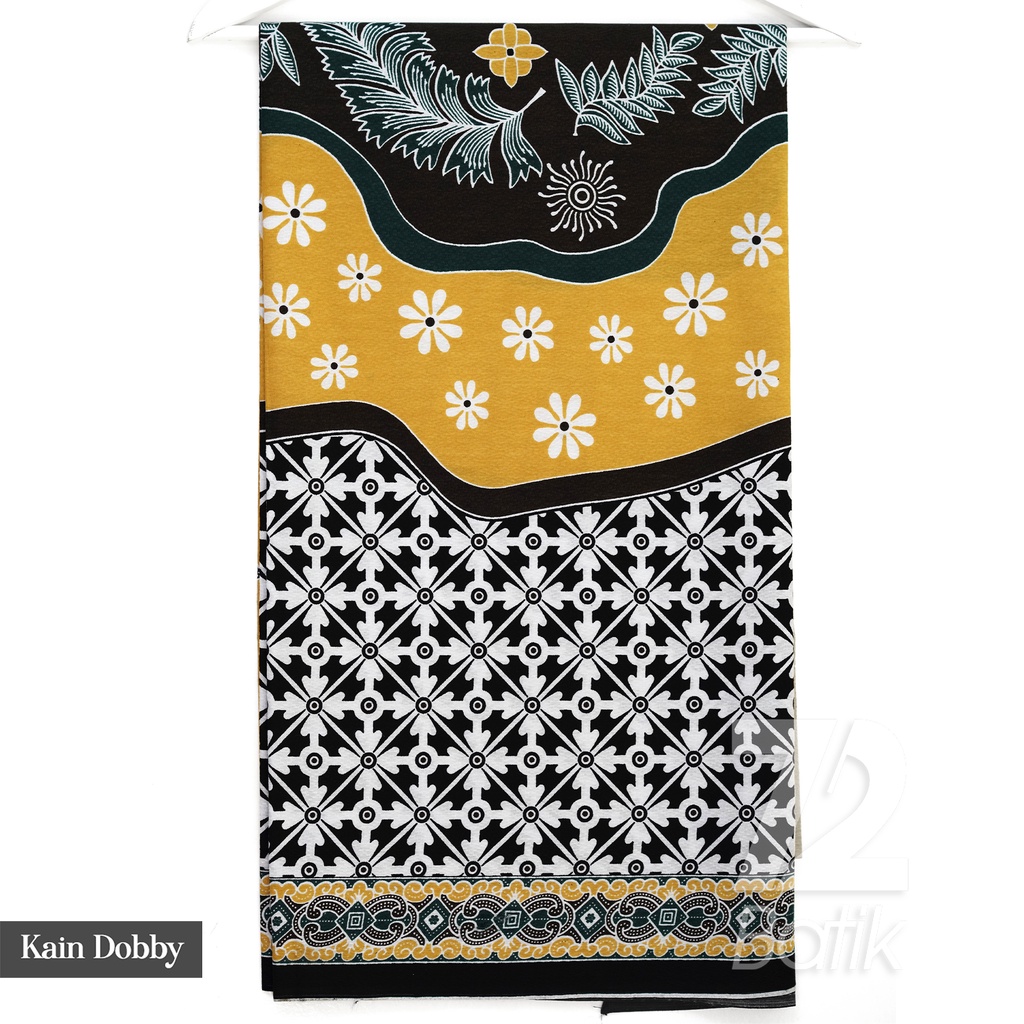 KAIN BATIK PREMIUM Bahan Dobby Dobi Dobbi Dolbi Motif Kembang Lapis Warna Hitam Kuning 723257 Cap 72Jarik Jarit Samping Kebat Panjang Batik Dobby Modern Premium Bahan Seragam Batik Pernikahan Kantor Keluarga Murah Kamen Jadi Batik Bali Lembaran