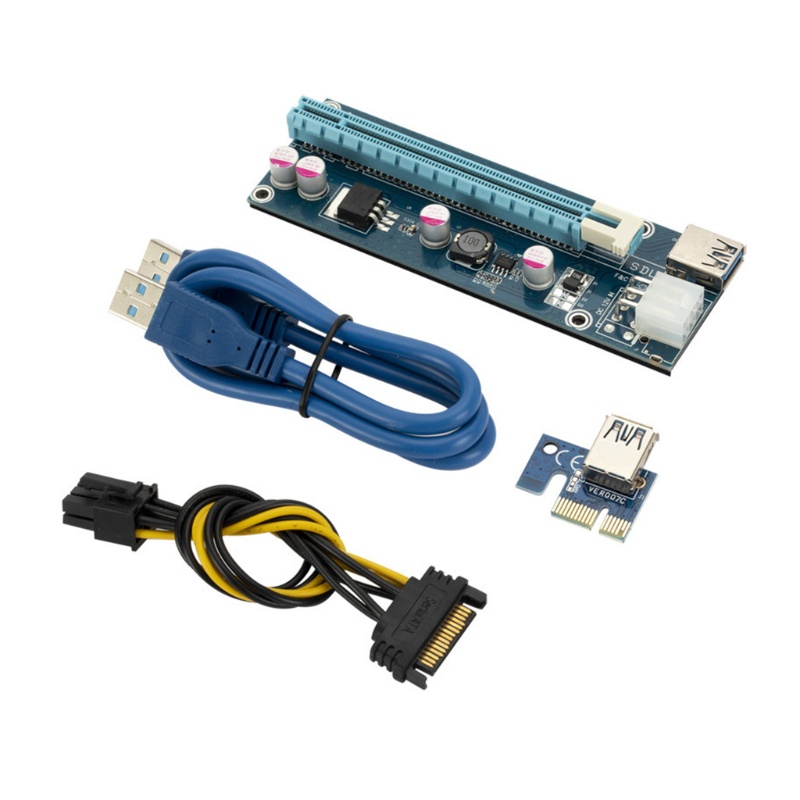 Kartu btsg PCIe Riser Untuk Tambang Koin Bitcoin ETH VER006 VER006C GPU Extender Cable