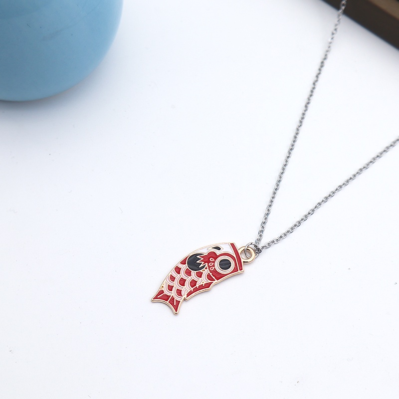 Kalung Anak Ikan Gurame Drop Liontin Stainless Steel Kalung Pasangan Hadiah Ulang Tahun Aksesoris Fashion