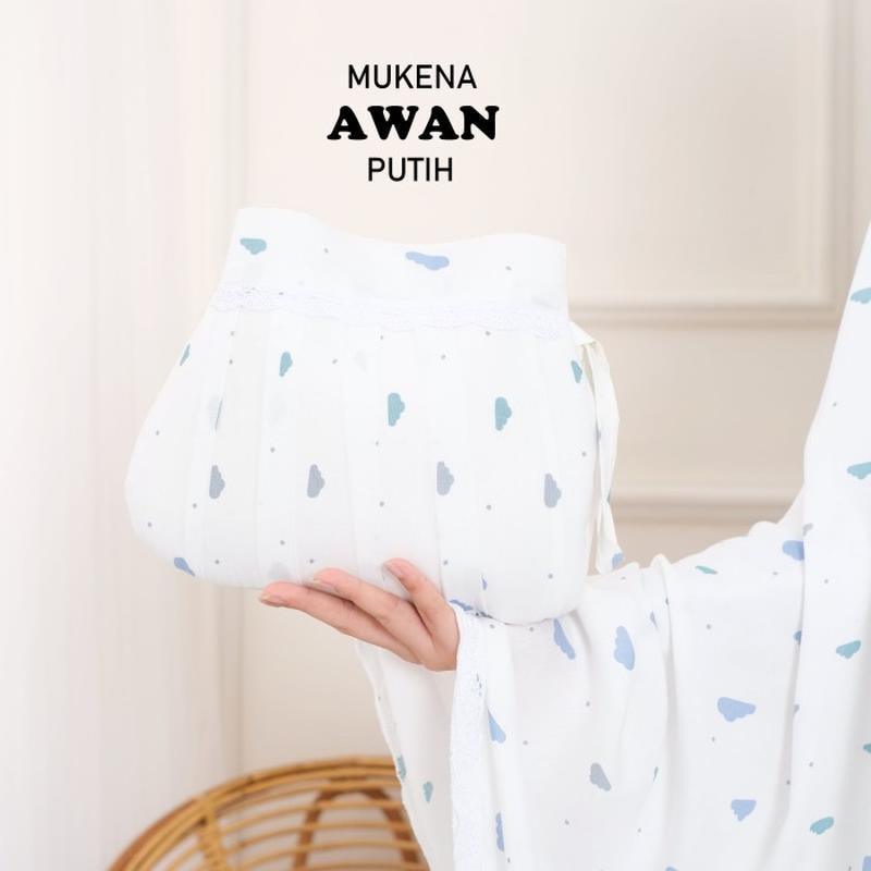 NEW MUKENA DEWASA ADEM MOTIF KARAKTER AWAN CANTIK LUCU BAHAN RAYON DINGIN MODEL ELEGAN