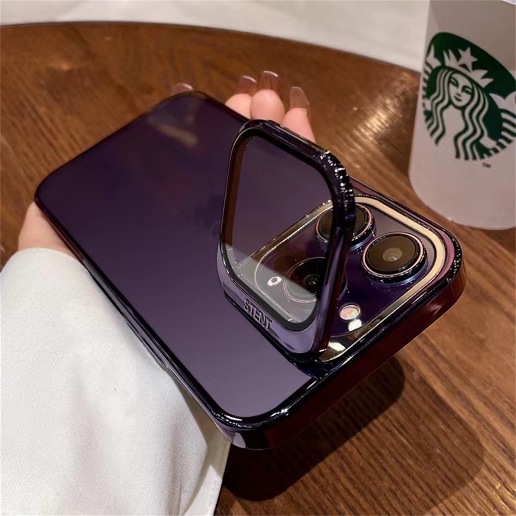 Casing Pelindung Kamera 2-in-1 Mewah iPhone 14 Pro Max Case iPhone 13 12 Pro Max Case Transparan Dan Jernih Cakupan Penuh Shockproof Pelindung Hard Back Cover