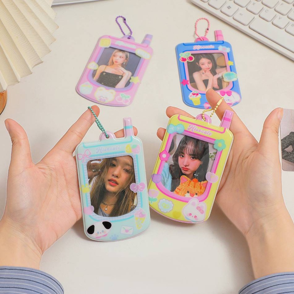 Cartoon Phone 3inch Card Holder Pelindung Kartu Untuk Idol Photocard Holder Kartu Bus ID Card Cover Pelindung Alat Tulis