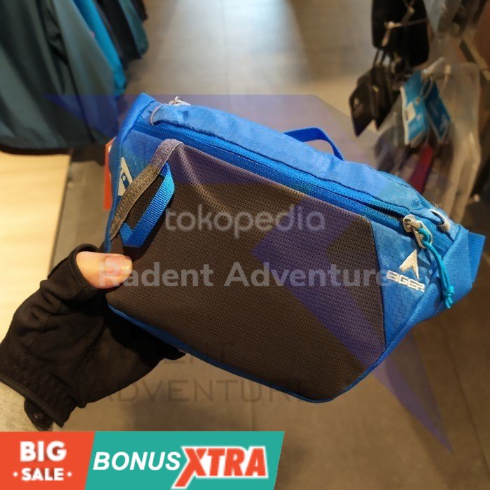 Tas Pinggang EIGER1989 Z-VIGOR 1FA 2L 91000 6976 Blue Biru ORIGINAL KEREN AWET
