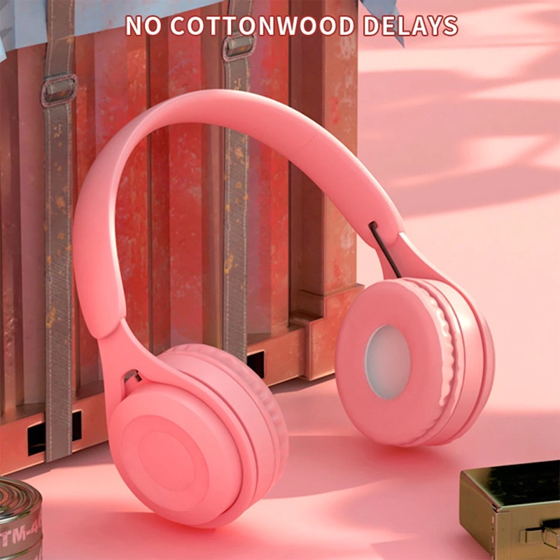 Headphone bluetooth mega bass wireless  colour nirkabel stereo earphone tanpa kabel mendukung Radio FM mikrofon kartu TF untuk ponsel - dinno.id