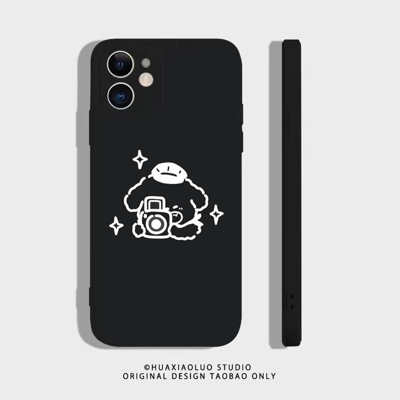 IPHONE Ins Pola Pasangan Cocok Untuk Iphone14 14pro 14plus 13 13pro 13prm iPhone12 7Plus 8Plus Xr XS 13 Pro Max Empat Sudut Casing Ponsel Tahan Guncangan